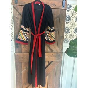 Vintage Impression Women’s XL Robe House Coat Paisley 70s Hippie Boho